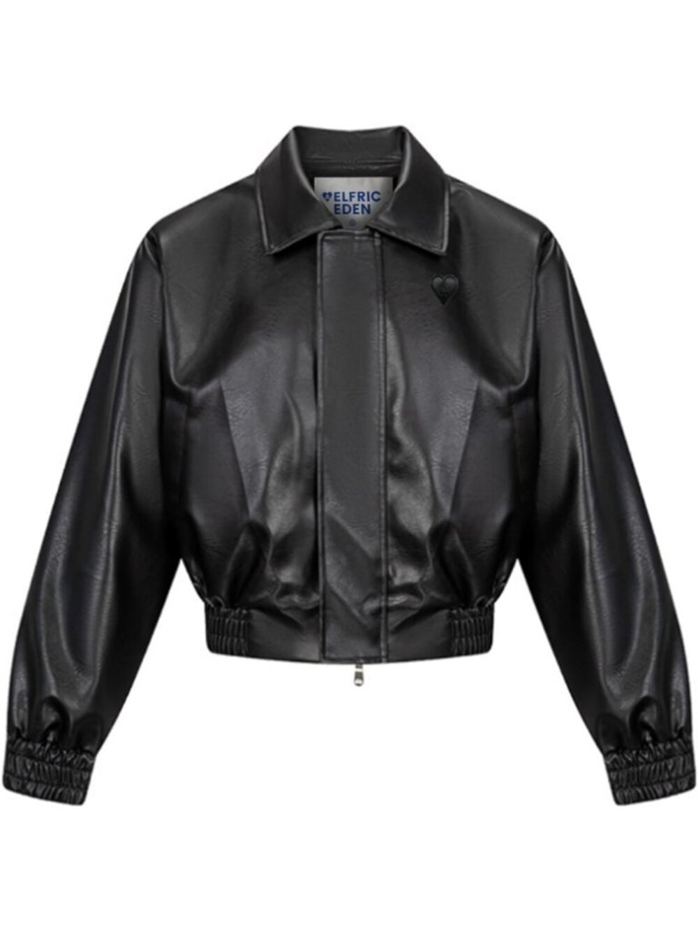 Chic Women's Cropped Faux Leather Motorcycle Jacket - Y2K Biker Streetwear Coat
